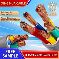Kabel Fleksibel RVV Inti Tembaga Terlilit Isolasi PVC Selubung PVC 3*2.5mm2