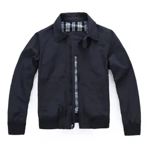 Wholesale Autumn Men Casual 100% Cotton Solid Plus Size L-5XL Double-sided Wear Jacket