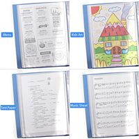 Classeur de présentation A4 transparent personnalisé pour entreprise, marque de bureau, 60 pages, avec pochettes transparentes