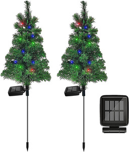 LED Christmas <b>Tree</b> Solar <b>Lights</b> with Bow Garden Courtyard Pathway Lawn Lamp for Christmas Holiday New Years Party Decor <b>Lights</b> - Product Image 3