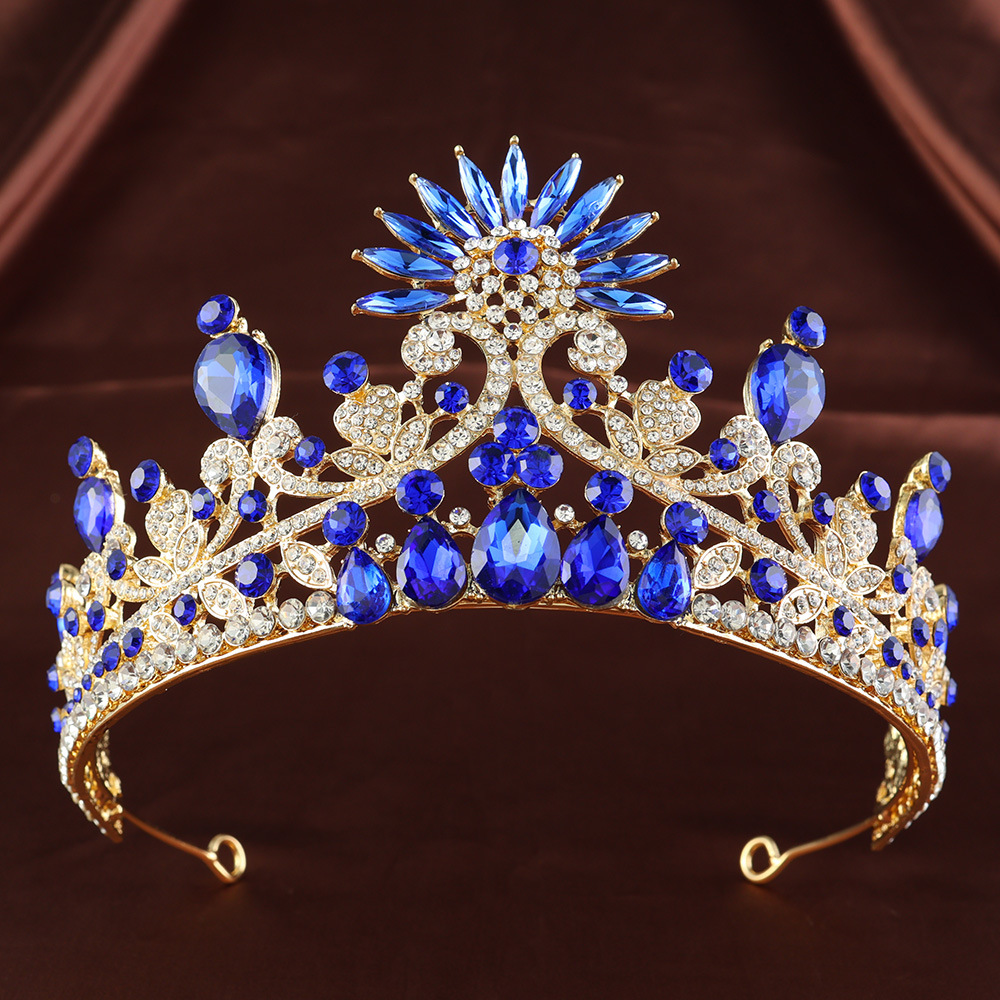 Or blanc KC, diamant, saphir bleu