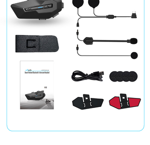 ชุดหูฟังกันน้ำ maxto X2หมวกกันน็อคอินเตอร์คอมสำหรับ<span class=keywords><strong>2</strong></span>ผู้ขับขี่รถจักรยานยนต์800เมตร - Product Image 6