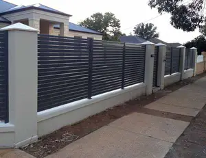 Puertas de entrada de aluminio para exteriores, valla de patio trasero para casas, gran oferta