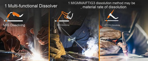 LETSWELD Nouveau <span class=keywords><strong>Soudeur</strong></span> MIG Arc TIG multifonction à écran LED alimenté par courant continu sans gaz à trois usages 6 kg 2,4 KVA - Product Image 5