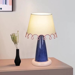 Creamy Loop Color Block Table Lamp Warm <b>Light</b> Tricolor E26 LED Eye Caring <b>Night</b> <b>Light</b> Bedroom Bedside Decor - Product Image 3