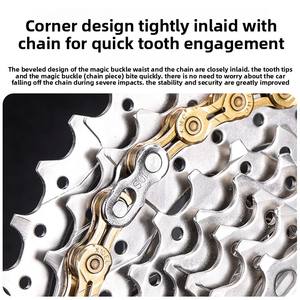 Boucle de chaîne magique pour vélo Connecteur pivotant en alliage à dégagement rapide pour vélo de montagne Connecteur de chaîne de vélo avec clip pivotant - Product Image 2