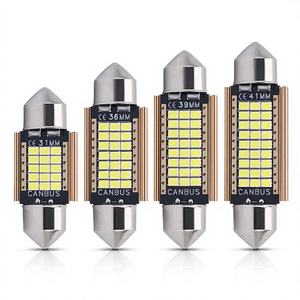 Pour la décodage des feux de toit LED de voiture 2016 27SMD, lampe à double point, éclairage de plaque d'immatriculation, éclairage de coffre 41mm 2W - Product Image 1