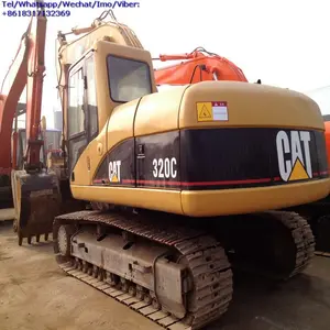 二手猫320C 20吨挖掘机320CL挖掘机带液压锤在坦桑尼亚低价销售