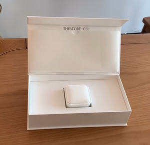 블랙 크림 다크 브라운 화이트 그레이 그린 고급 가죽 벨벳 보석 선물 상자 사용자 정의 보석 상자 포장 포장 로고 상자 - Product Image 4