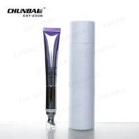Applicateur de crème pour les yeux avec embouts métalliques en alliage de zinc et tête de massage