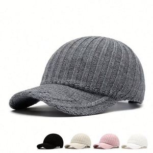 2024 New Autumn Winter Women Lady Warm Jacquard Baseball Cap Casual Fashion Solid Knitted <b>Hat</b> - Product Image 1