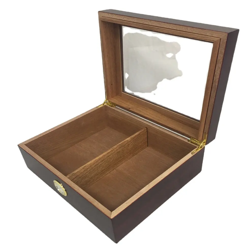 Customized cedar Box With Hygrometer And Humidifier Travel Cigar Humidor Cigar Cabinet Cigar case