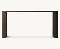 Console étroite traditionnelle en chêne massif pour salon, couloir, hôtel et salle à manger - Meuble artisanal écologique pour la maison
