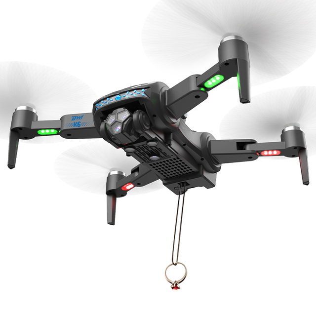 DWI Dowellin Rc Drone 4k Camera, Airdrop, Brushless Motor, 3D Rolling, Foldable Remote Control Quadcopter for Kids and Beginners