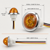 Mini Feu de Position Latéral LED Bicolore en Forme de Pastèque pour Camion 12V/24V Étanche, Feu Arrière de Remorque OEM pour Pick-up Homologué