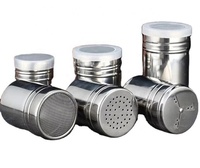 Pot à épices personnalisé en acier inoxydable, distributeur de sel, sucre, épices, poivre, avec couvercle rotatif, outil de cuisine multifonctionnel