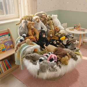 Sillón Giratorio de Peluche con Diseño de Animal de Lujo, Sofá Cómodo de Diseño Moderno Tapizado para <span class=keywords><strong>Muebles</strong></span> de Sala de Estar - Product Image 2