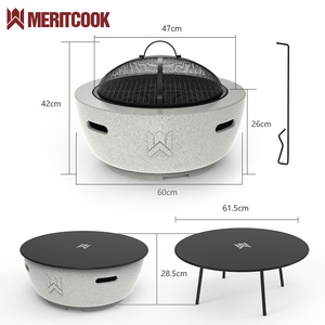 Cuenco <span class=keywords><strong>de</strong></span> óxido <span class=keywords><strong>de</strong></span> magnesio personalizado <span class=keywords><strong>para</strong></span> exteriores, calentador <span class=keywords><strong>de</strong></span> Patio, soldador <span class=keywords><strong>de</strong></span> hormigón portátil con parrilla <span class=keywords><strong>de</strong></span> barbacoa y marco inferior - Product Image 4