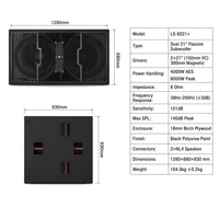 Subwoofer professionnel double de 21 pouces, 4000W AES, 16000W de crête, bobine vocale de 150 mm, passif, 140 dB, 8 ohms, pour scène, basses puissantes, stade, concert