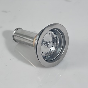 Crépine de filtre de vidange d'évier de cuisine d'acier inoxydable polie avec le drain de machine de vidange de tuyau de <span class=keywords><strong>queue</strong></span> - Product Image 3