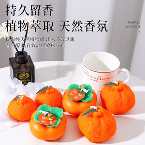 Ugly Orange Scented <b>Candle</b> Fruit Shape Handmade Soy Wax Home Decoration Chinese New Year Gift - Product Image 4