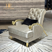 Ensemble de chaises chesterfield modulables en cuir naturel modernes de luxe chaises en tissu imprimé léopard au design de luxe