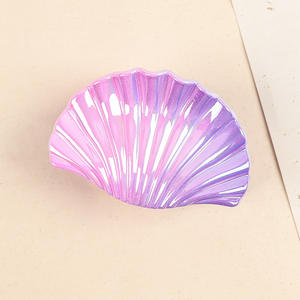 Pinza para el pelo con diseño de concha marina, estilo veraniego, degradado de color, para vacaciones, para mujer - Product Image 3