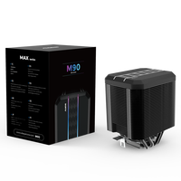 Alseye pendingin CPU, kipas pendingin PC Intel AMD Universal 4 pipa LED RGB performa tinggi 180W