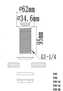 आधुनिक उच्च गुणवत्ता वाले प्लास्टिक क्रोम पॉप-अप अपशिष्ट बेसिन सिंक ड्रेन प्लग - Product Image 3