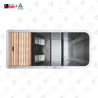 Sistema de Baño de Agua Fría Comercial Vapasauna con Enfriador Integrado, Diseño Negro, Baño de Hielo para Centro de Recuperación