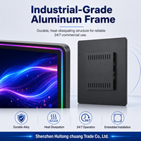Nouvel écran tactile capacitif industriel plat de 23,8 pouces, moniteur PC tout-en-un, kiosque de jeu, Win10/11 Android /DVI/VGA/USB pour