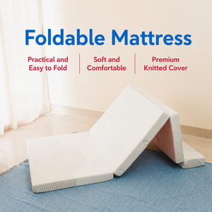 E Z <b>Bed</b> Four Fold 75cm <b>Portable</b> High Density Full Foam Mattress delivers easy folding comfort for guests and travel needs - Product Image 3