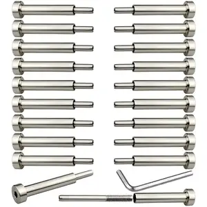 Stainless Steel 316 Cable Railing Hardware Kit 1/8" Invisible Stud Receiver For Stair Deck Railing System