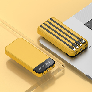 Hot Sales Custom Logo 10W Mobile Phone Power Banks Built in Cables Portable Outdoor Phone Charging