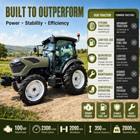 Nuevo Modelo de Tractor Agrícola LAWNIO con Salida Hidráulica Única y Tracción en las Cuatro Ruedas para Cosecha