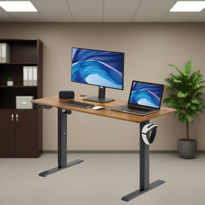 Escritorio Eléctrico de Altura Ajustable 47.2 x 23.6 Pulgadas, Interruptor de 3 Modos, Mueble de Oficina Moderno de Metal Resistente, Uso Comercial - Product Image 2