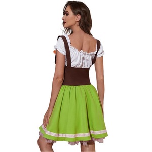 Vestido Tradicional Alemán para Oktoberfest, Estilo Dirndl, Color Verde, Disfraz para Mujer Adulta, Falda de Estilo Étnico Tradicional - Product Image 3
