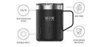 Haers Tasse à café à double paroi Gobelets isolés Sublimation Blanks Acier inoxydable USA 12 Oz Straight Luxury Space Business Beer