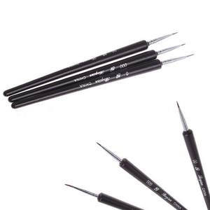 Lot de 3 pinceaux à manche en nylon souple pour nail art, grands pinceaux de peinture pour le dessin au gel et la conception de motifs - Product Image 2