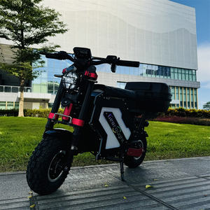 App Control Digital Screen 72V 40AH 50AH Removable Battery Dual Motor 13inch 14inch Fat Tire Electric Moped <b>Scooter</b> with Seat - Product Image 6