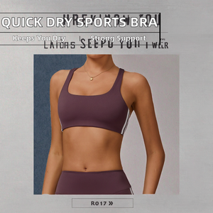 Women's Lightweight Breathable Quick Dry High Support Sports Bra Plus Size Square Neck Four-Way Stretch Compression Removable - Product Image 2