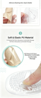 Coussinets de massage pour l'avant-pied, anti-douleur, antidérapants, absorbants les chocs, en silicone écologique et velours, pour talons hauts et douleurs aux pieds