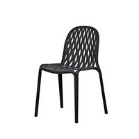 Chaise de salle à manger en plastique PP monobloc moderne, creuse et empilable, pour patio et jardin, vente en gros directe usine, produit phare
