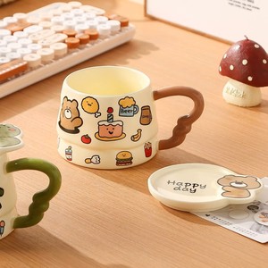 Mug en céramique de haute qualité avec couvercle en forme d'animal de dessin animé |   Lave-vaisselle sans danger pour un usage quotidien et cadeau idéal - Product Image 4