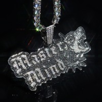 Collar Personalizado con Colgante de Pantera Mastermind, Plata de Ley 925, Dos Tonos, con Incrustaciones de Moissanita VVS, Estilo Hip Hop, con Nombre o Logotipo, Unisex