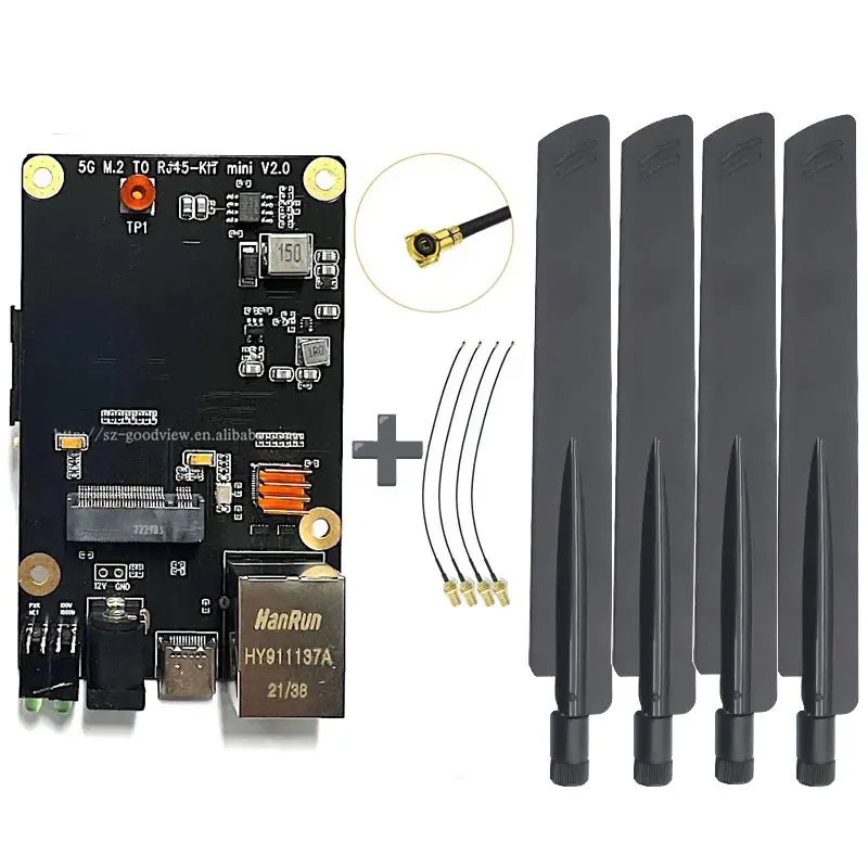 Wireless Gigabit Ethernet Rj45 Erweiterungs karte 5g M.2 zum Rj45-kit von Mini V 2.0 mit 5g Modul Rm502q-ae Rm520n-gl