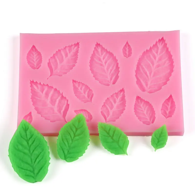 Moule en Silicone en forme de feuille de Rose, ustensile de pâtisserie