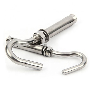 Perno de Expansión con Gancho, Ganchos para Pared de Hormigón, Anclaje de Gancho Abierto, Perno de Anclaje para Colgar, Anclaje de Pared Resistente, Anclaje de Expansión de Alta Resistencia - Product Image 1