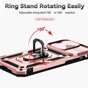 Protector de doble cuerpo de PC + TPU, <span class=keywords><strong>dos</strong></span> materiales, soporte magnético de metal, funda trasera de teléfono móvil para iPhone y <span class=keywords><strong>Samsung</strong></span> - Product Image 5