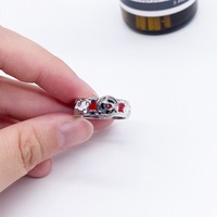 Anime Akatsuki anillo Kakashi Itachi Sharingan ajustable Metal pareja anillo Halloween Cosplay accesorio
